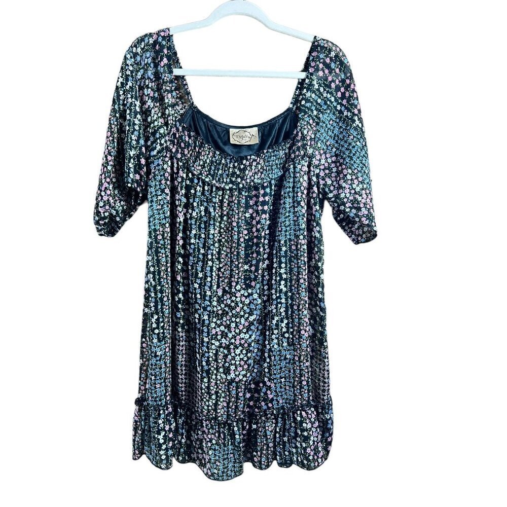 Deja Vu Women’s Black Floral Dress